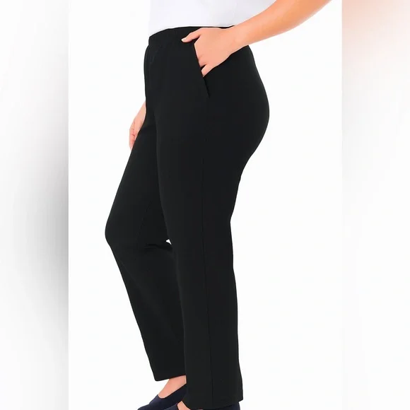 Woman Within Black Pants 18/20 Petite NWT | Pockets & Elastic Waistband - Picture 1 of 3